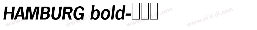 HAMBURG bold字体转换